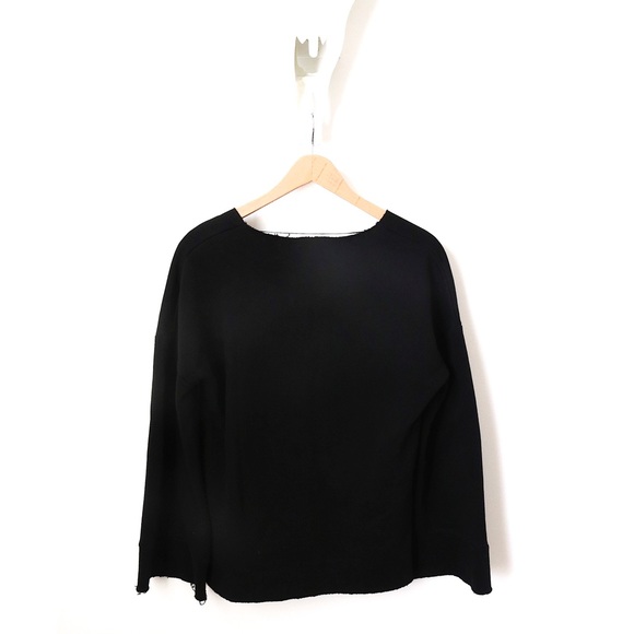 Zara Oversized Bell Sleeve V-Neck Sweater - Picture 2 of 5